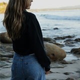 Wool V-Neck Knit Black