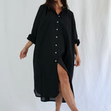 Belle Cotton Dress Black