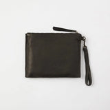 Leather Flat Pouch Black