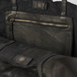 Unlined Leather Tote Black