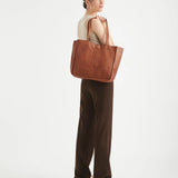 Baby Leather Tote Cognac