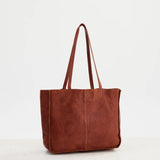 Baby Tumbled Leather Tote Tan