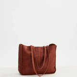 Baby Tumbled Leather Tote Tan