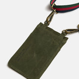 Slow Road Cross  Body Phone Bag Khaki