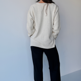 Sunday Wool/Cashmere V-Neck Jumper Natural