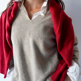 Sunday Wool/Cashmere V-Neck Jumper Latte
