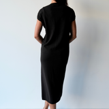 Fine Cashmere Knit Dress in Black