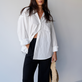 Oversized Cotton Shirt White