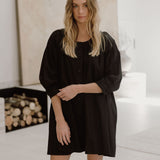 COTTON POPPY DRESS IN BLACK