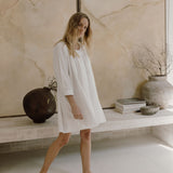 COTTON POPPY DRESS IN WHITE