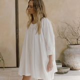 COTTON POPPY DRESS IN WHITE