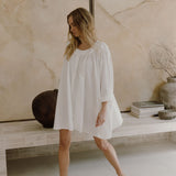 COTTON POPPY DRESS IN WHITE