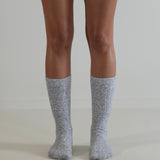 X Long Wool Socks Grey Marle