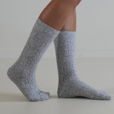 X Long Wool Socks Grey Marle