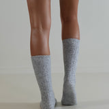 X Long Wool Socks Grey Marle