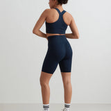 Ribbed Seamless Biker Shorts | Navy