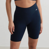 Ribbed Seamless Biker Shorts | Navy