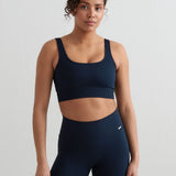 Ribbed Seamless Bra | Navy