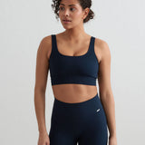 Ribbed Seamless Bra | Navy