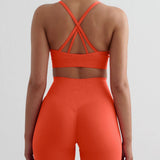 Shape Seamless Cross Back Bra Tangerine