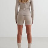 Sense Midi Biker Shorts Dark Clay