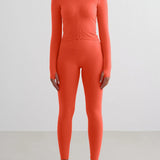Shape Seamless Zip Jacket Tangerine