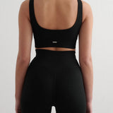 Ribbed Seamless Bra Black