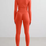 Shape Seamless Zip Jacket Tangerine