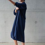 Belle Oversized Cotton Dress Navy