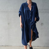 Belle Oversized Cotton Dress Navy