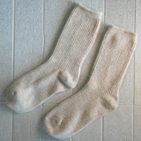 Cashmere/Wool Socks Natural