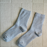 Cotton Ribbed Socks Grey