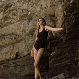 Isla Singlet Organic Cotton Black