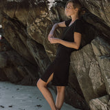 Midi Tee Dress Organic Cotton Black