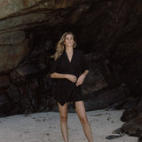 Florence Wrap Dress in Black